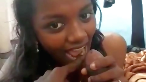 Brunette brunette babe is sucking dick and gets facial