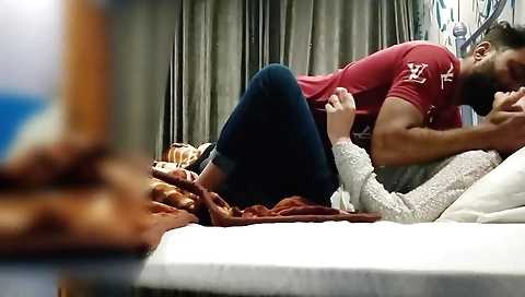 Hindi amateur college girlfriend kissing and scissoring