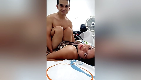 Chubby brunette MILF with a great body gets fucked