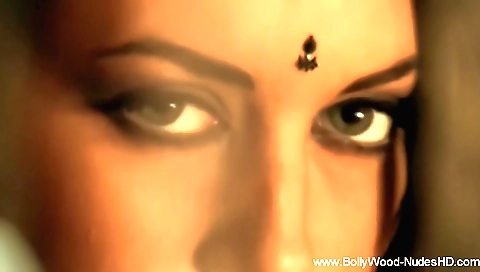 Naked brunette in a sexy lingerie showing her body