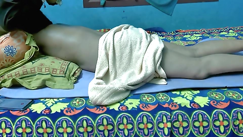 Tamil housewife is given a massage by her massage teacher