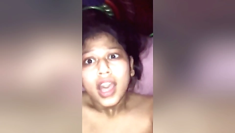 Amateur brunette is playing with a dildo and then fucked