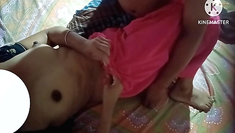 Indian milf and her lover are fucking in all poses