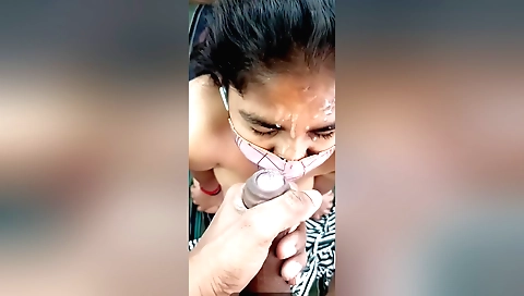 Indian busty brunette with a fat ass sucking and riding