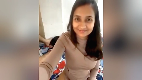 Desi Hot Hansa Bhabhi Are Busy On Video Call With Fans