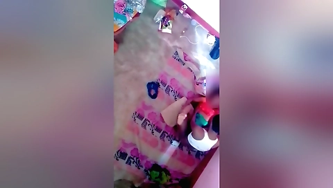 Indian brunette with beautiful skin riding in cowgirl