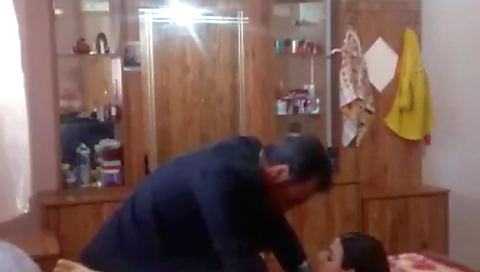 Hot brunette fucks her boss in the privacy of her house