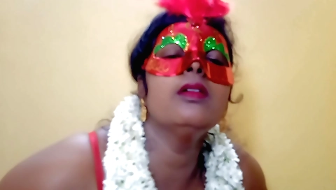 Daring amateur indian milf takes a blow job on the bed