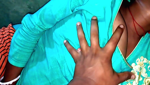 Indian girl rides big cock with a big black mirror