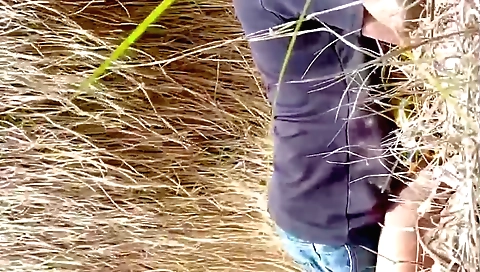 Indian girl with a big ass fucking with a guy outdoors