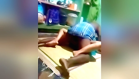 Indian woman enjoys some fun with her boyfriend in the house