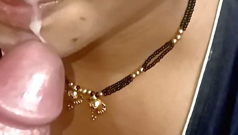 Busty and horny babe in a sexy lingerie and a nice white dress