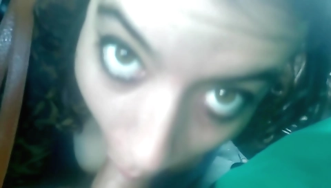 Brunette chick gets screwed in a funny way on the bus