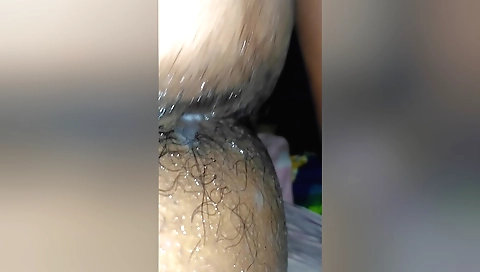 Busty brunette with hairy pussy gets her pussy creampied