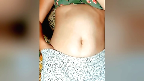 Indian girl with small body and small tits masturbates