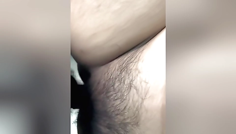 Hot amateur porn video showing my hairy cunt getting fucked