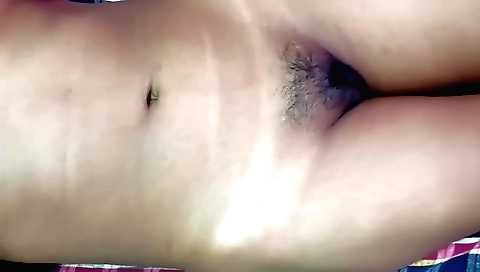 Indian babe showing off her hairy pussy in solo video