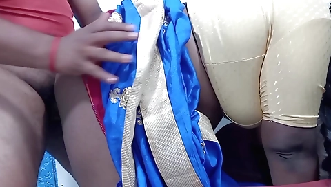 Indian brunette with big booty sucking dick in various ways