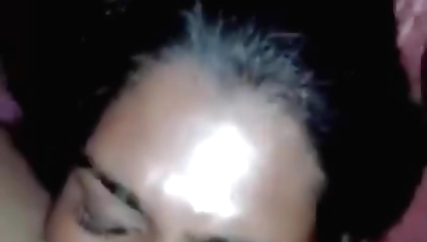 Indian girl gets her face covered with cum in amateur pov