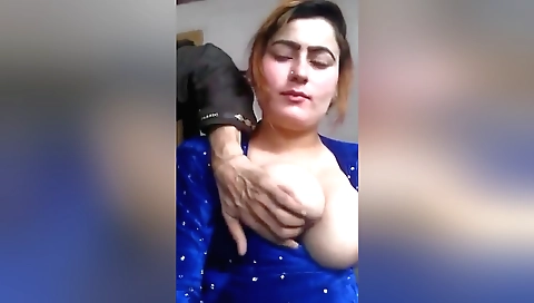 My brunette friend is getting her pussy pounded on webcam