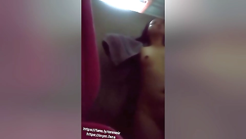 Amature sex video with hot brunette in the bathroom