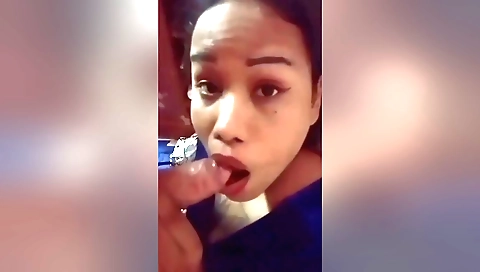 Hot Petite Asian Brunette Do Blowjob To Her Subscriber