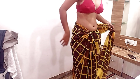 Hindu girl doing all by her own without anything on the camera