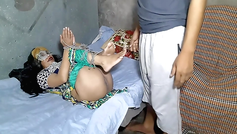 Kinky house maid gives you a sensual handjob and fucking