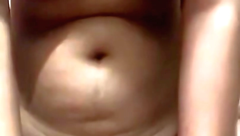 chubby teen with big tits riding a man in her back