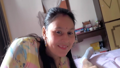 Busty Indian brunette mature milf in leather fetish bondage