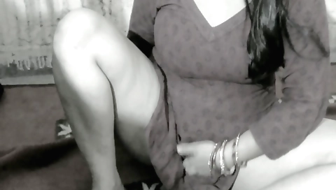 Sexy Indian brunette with sexy bra and tits is shown