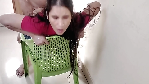 Brunette teacher gets deepthroated by her teen student