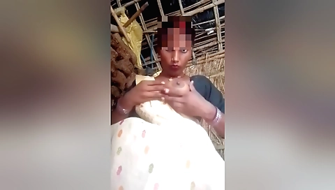 Indian girl wearing sexy clothes shows off her curves