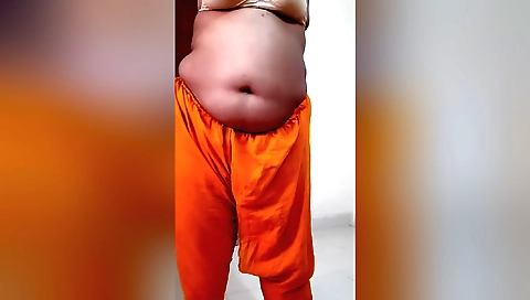 Solo female with shaved bush and small booty in an amateur video