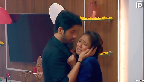 Old man fucks his young girlfriend in a black dress