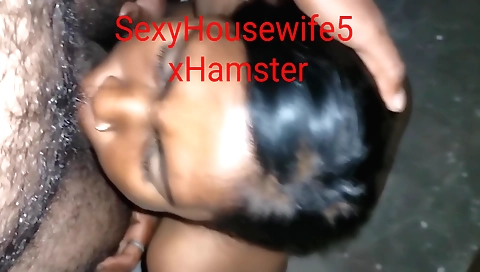 Horny chick giving big facial after blowjob in a webcam