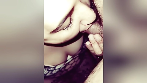 Big tit brunette with a sexy ass gets fucked in her house