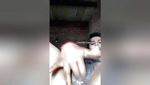 Bhabhi fucks herself in sexy lingerie on her camera