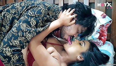 Buxom brunette is on a net with a big ass and big tits