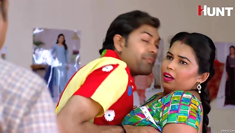 Busty brunette with big ass and large tits is being fucked